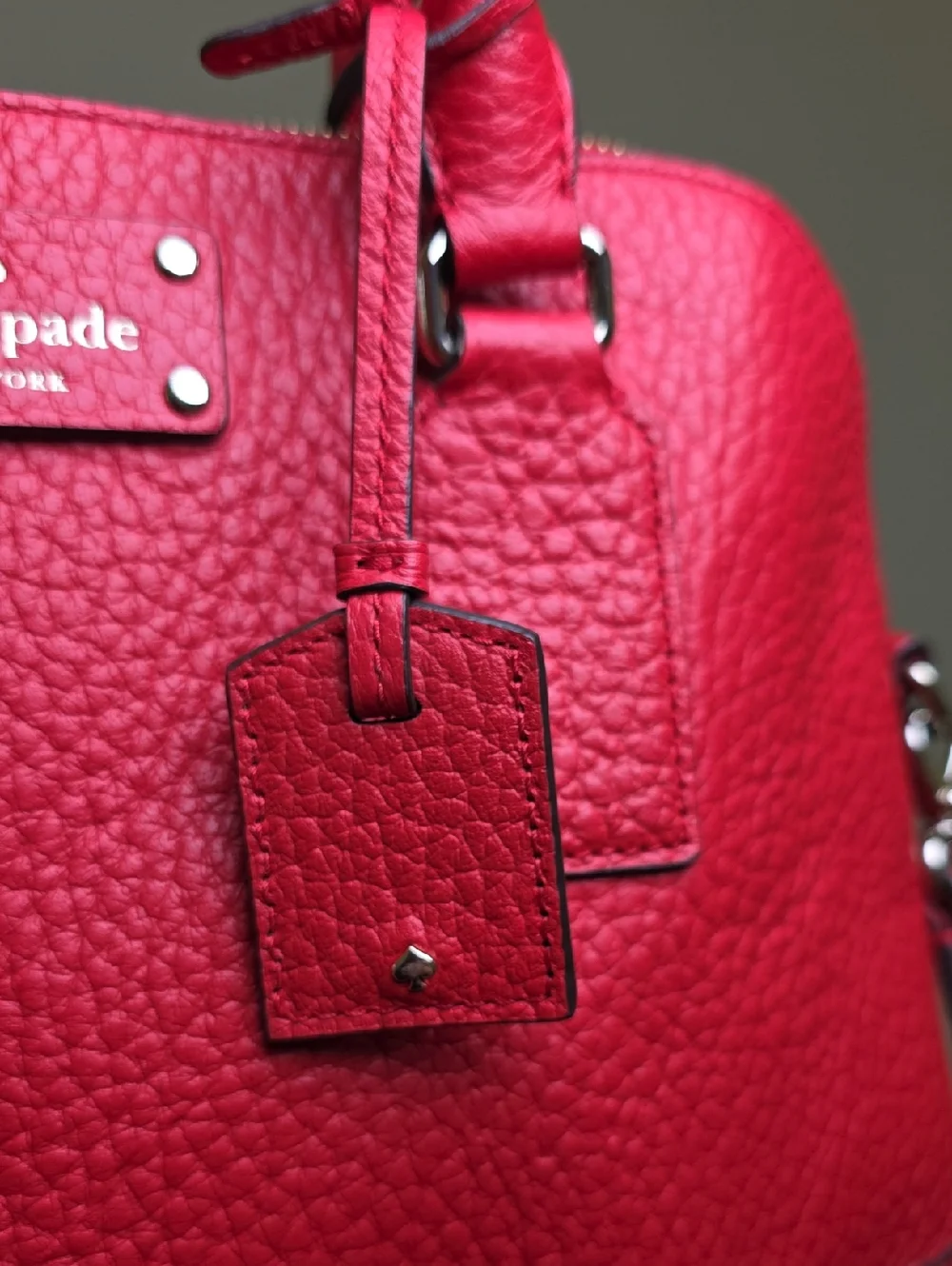 KATE SPADE SMALL RACHELLE Hot Chili Red Leather Bag BAY STREET EUC - Picture 4 of 16